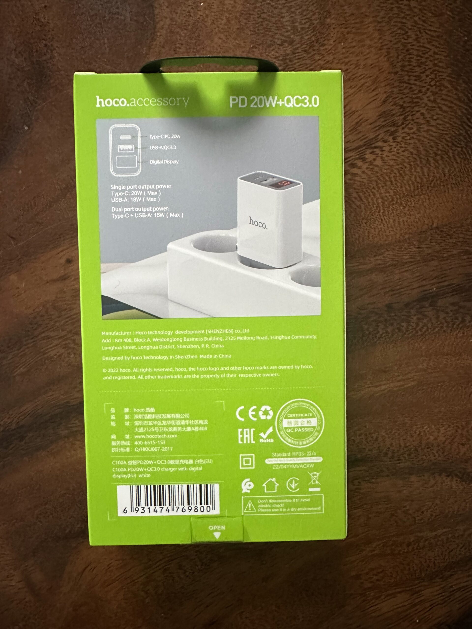 Củ sạc Hoco C100A 20W