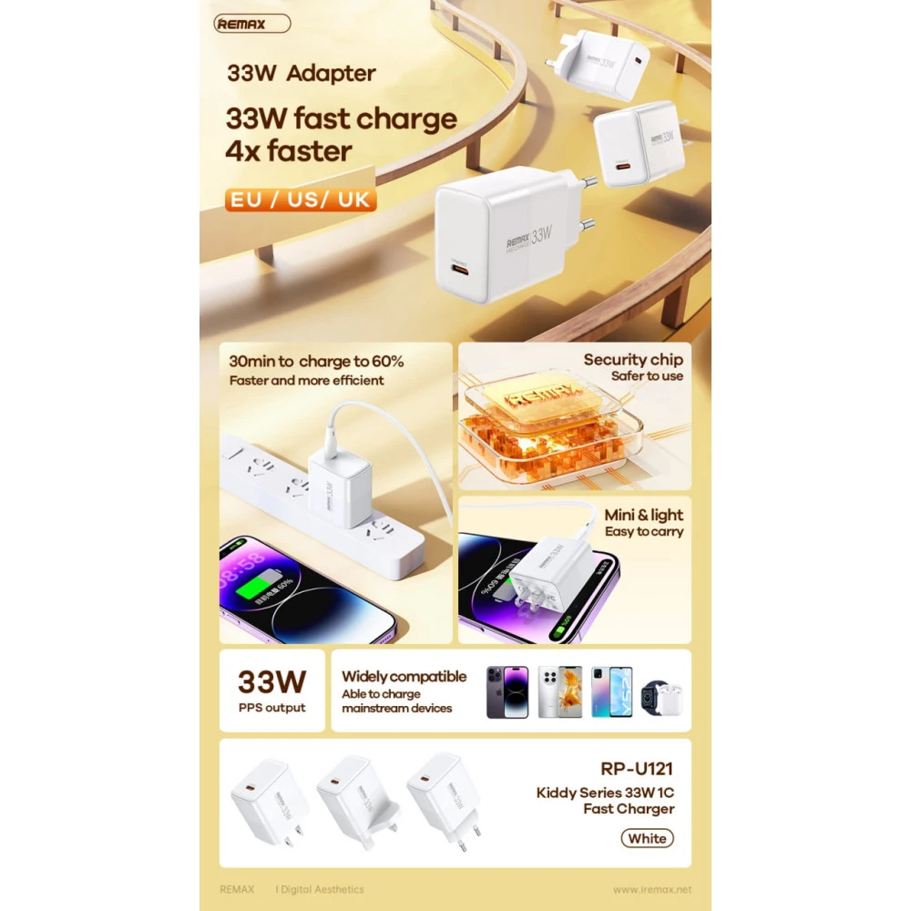 Củ sạc Remax RP-U121 33W