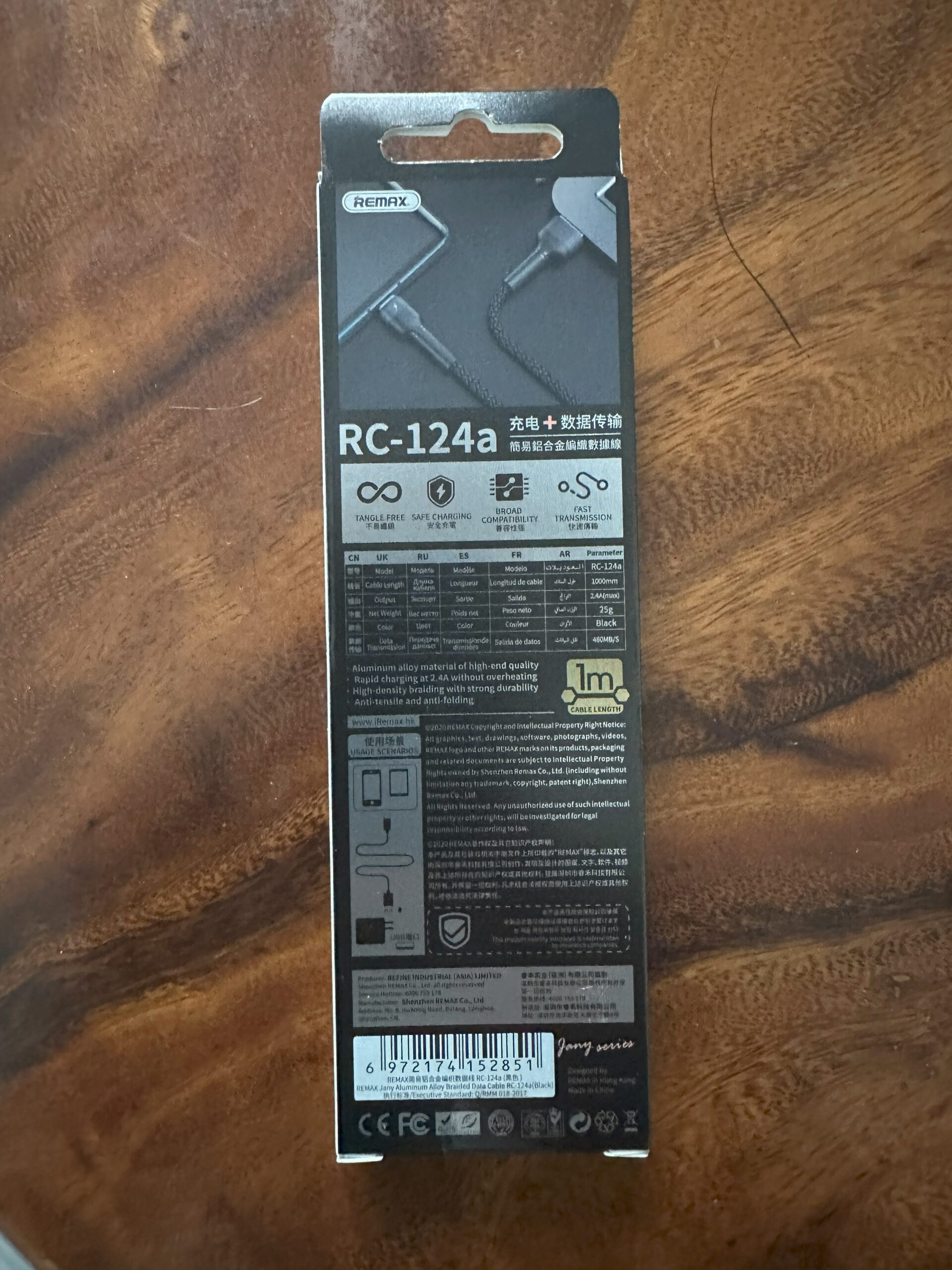 Cáp sạc Remax RC-124a Type C